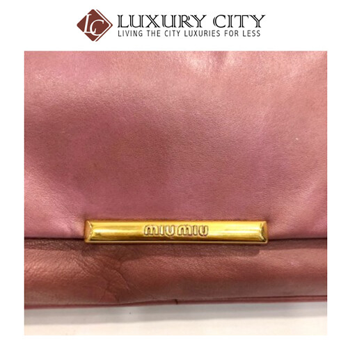 [Luxury City] Preloved Miu Miu Full Leather Clutch Bag