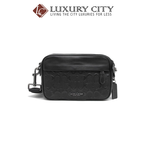 [Luxury City] Coach Graham Crossbody In Signature Leather Black Coach-F50713