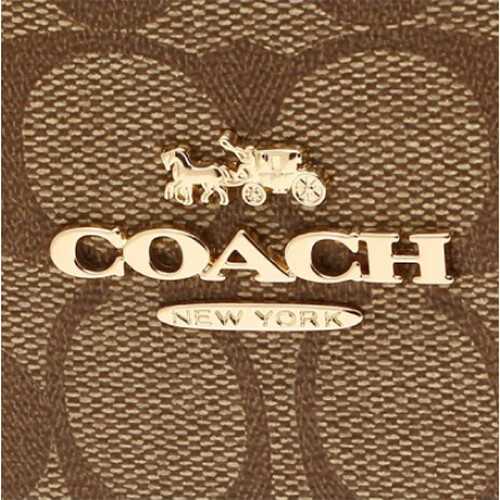 [Luxury City] Coach Hallie Shoulder Bag In Signature Canvas Canvas Coach-F80298