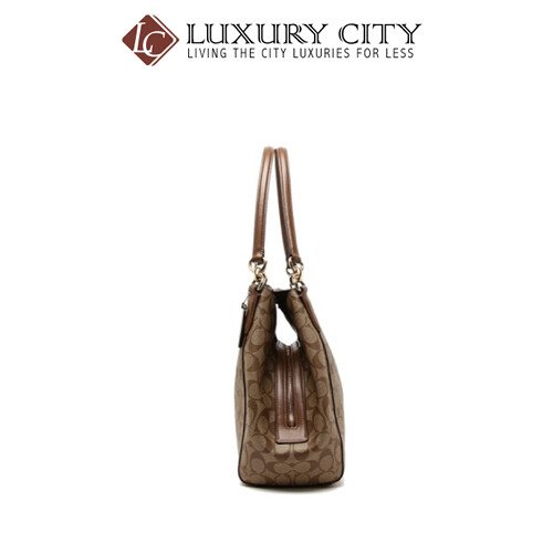 [Luxury City] Coach Hallie Shoulder Bag In Signature Canvas Canvas Coach-F80298