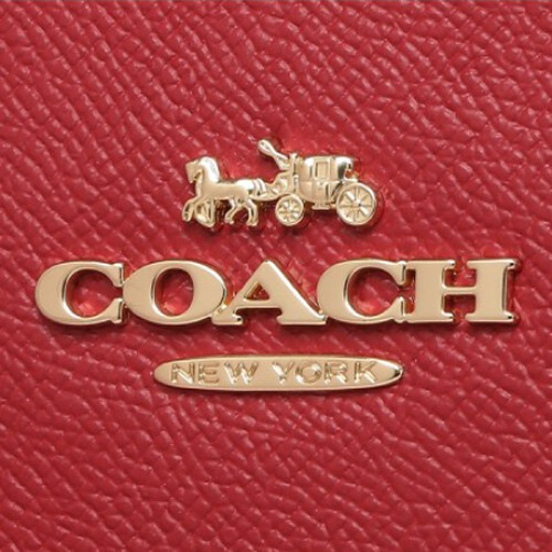 [Luxury City] Coach Zip Top Tote Red Coach-F83857