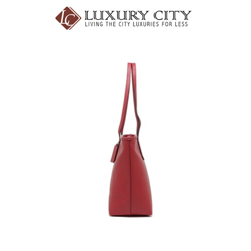 [Luxury City] Coach Zip Top Tote Red Coach-F83857