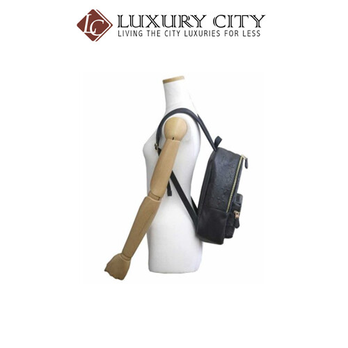 [Luxury City] Coach Medium Charlie Backpack In Signature Leather Black Coach-F49498