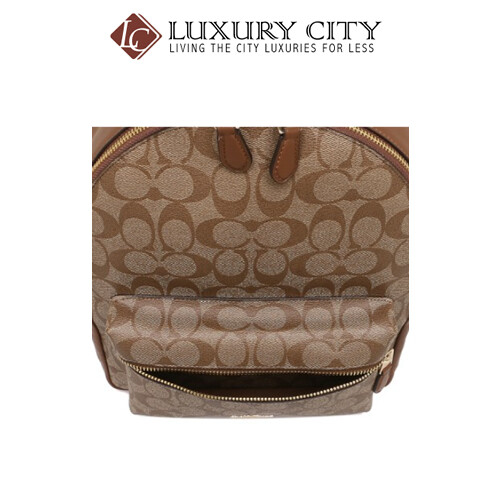 [Luxury City] Coach Medium Charlie Backpack In Signature Canvas Brown Coach-F32200