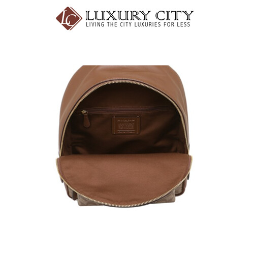 [Luxury City] Coach Medium Charlie Backpack In Signature Canvas Brown Coach-F32200