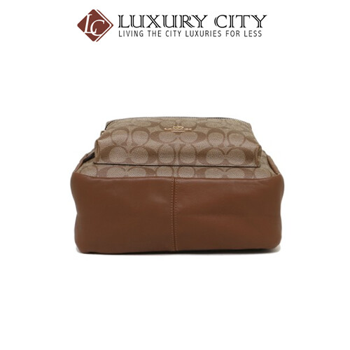 [Luxury City] Coach Medium Charlie Backpack In Signature Canvas Brown Coach-F32200