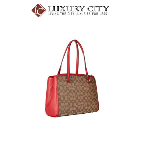 [Luxury City] Coach Stanton Carryall In Signature Red Coach-F36912