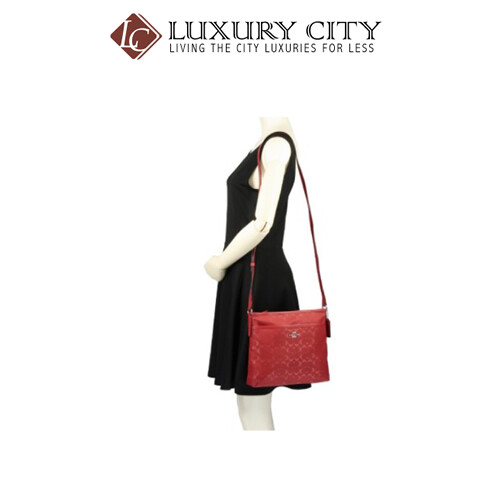[Luxury City] Coach File Crossbody In Signature Nylon Red Coach-F73187