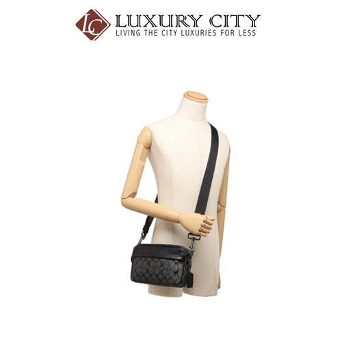[Luxury City] Coach Graham Crossbody In Signature Canvas Coach-F50715 (Black)