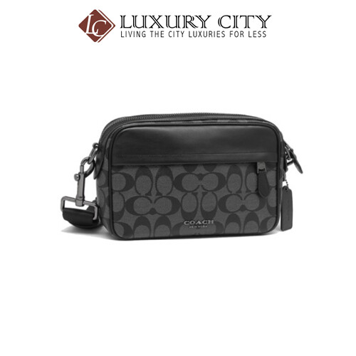 [Luxury City] Coach Graham Crossbody In Signature Canvas Coach-F50715 (Black)