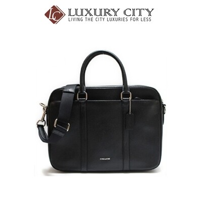 [Luxury City] Coach Perry Slim Brief In Crossgrain Leather