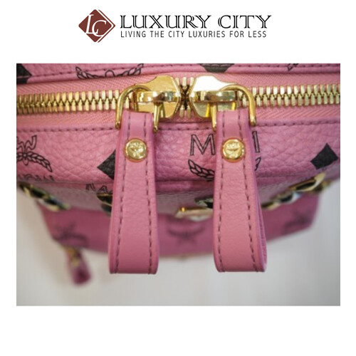 [Luxury City] Preloved Authentic Mcm Backpack Pink