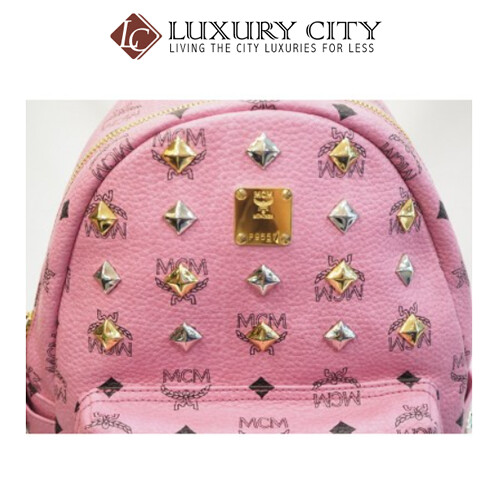 [Luxury City] Preloved Authentic Mcm Backpack Pink