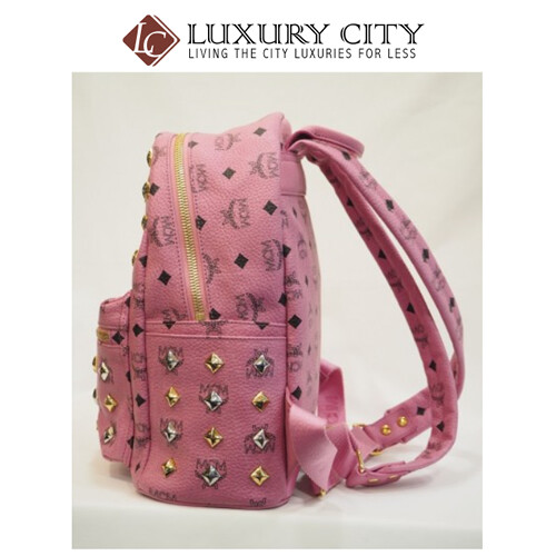 [Luxury City] Preloved Authentic Mcm Backpack Pink