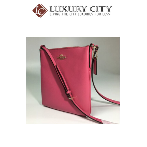 [Luxury City] Coach North/South Crossbody In Crossgrain Leather In Pink