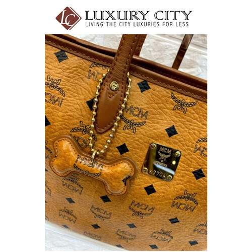 [Luxury City] Preloved Authentic Mcm Dog Bone Tote