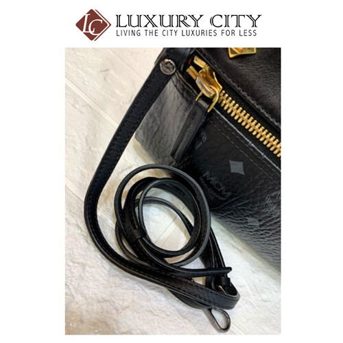 [Luxury City] Preloved Authentic Mcm Black Studded Backpack