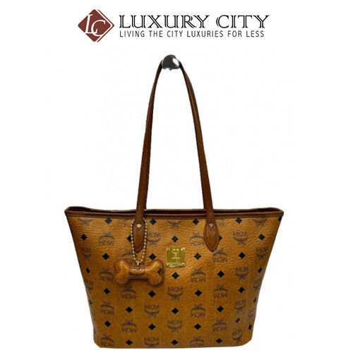 [Luxury City] Preloved Authentic Mcm Dog Bone Tote