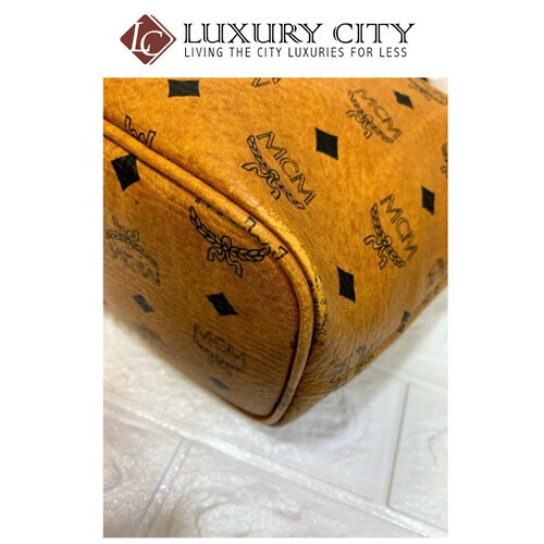 [Luxury City] Preloved Authentic Mcm Dog Bone Tote