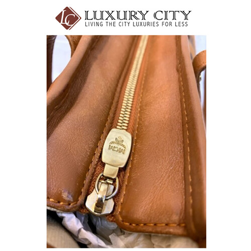 [Luxury City] Preloved Authentic Mcm Dog Bone Tote