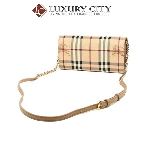 [Luxury City] Burberry Haymarket Check Chain Light Brown Burberry-4060979