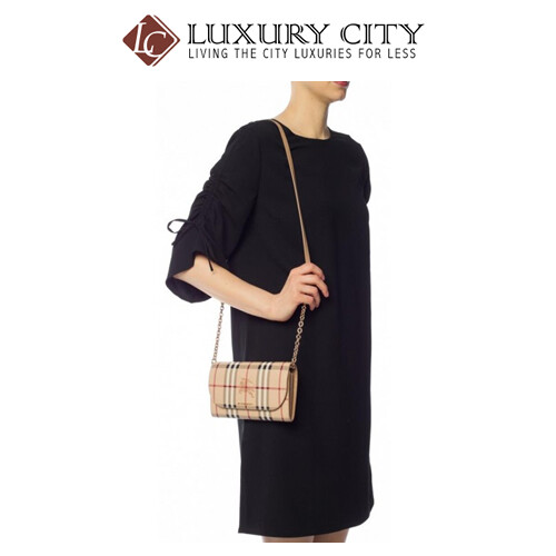 [Luxury City] Burberry Haymarket Check Chain Light Brown Burberry-4060979