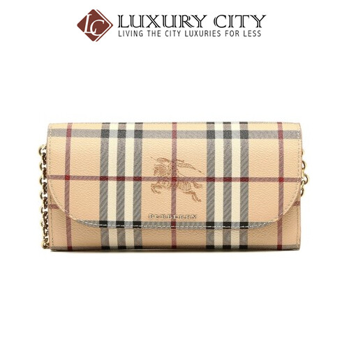 [Luxury City] Burberry Haymarket Check Chain Light Brown Burberry-4060979