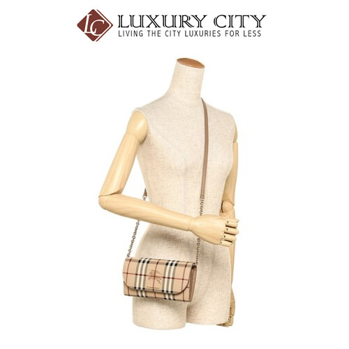 [Luxury City] Burberry Haymarket Check Chain Light Brown Burberry-4060979