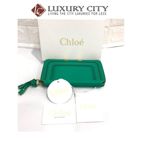 [Luxury City] Chloe&#39; Wallet Marcie Long Zip 3P0571 Jade Green