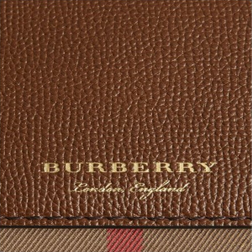 [Luxury City] Burberry Leather and House Check Wallet With Detachable Strap Brown Burberry-40681441