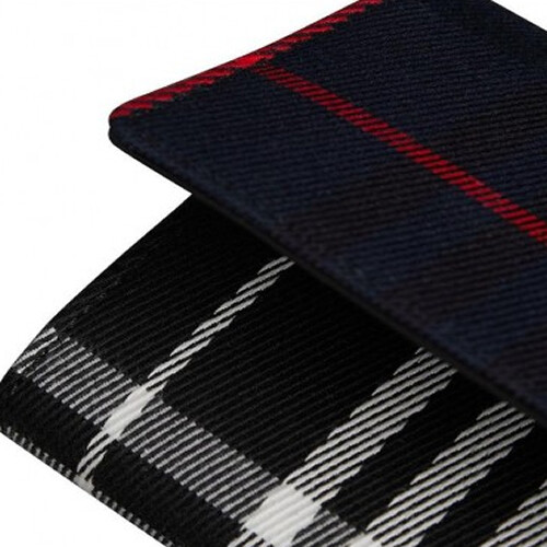 [Luxury City] Burberry Leather Trim Haymarket Check Wallet With Chain in Light Elderberry Burberry-40609781