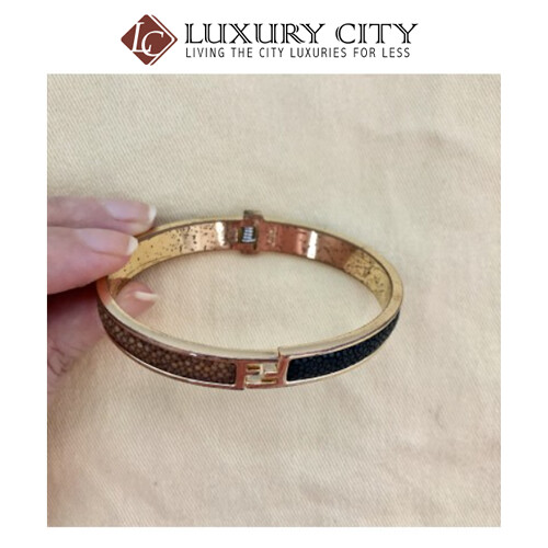 [Luxury City] Preloved Used Fendi Bracelet The Fendiasta Gold Plated