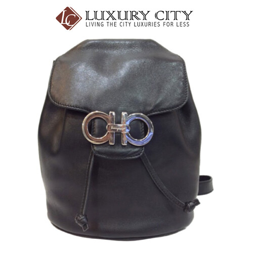 [Luxury City] Preloved Authentic Salvatore Ferragamo Leather Backpack