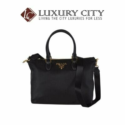 [Luxury City] Prada Borsa A Mano Black Nylon 2-Way Zip Purse Handbag Bag Prada-1BA278