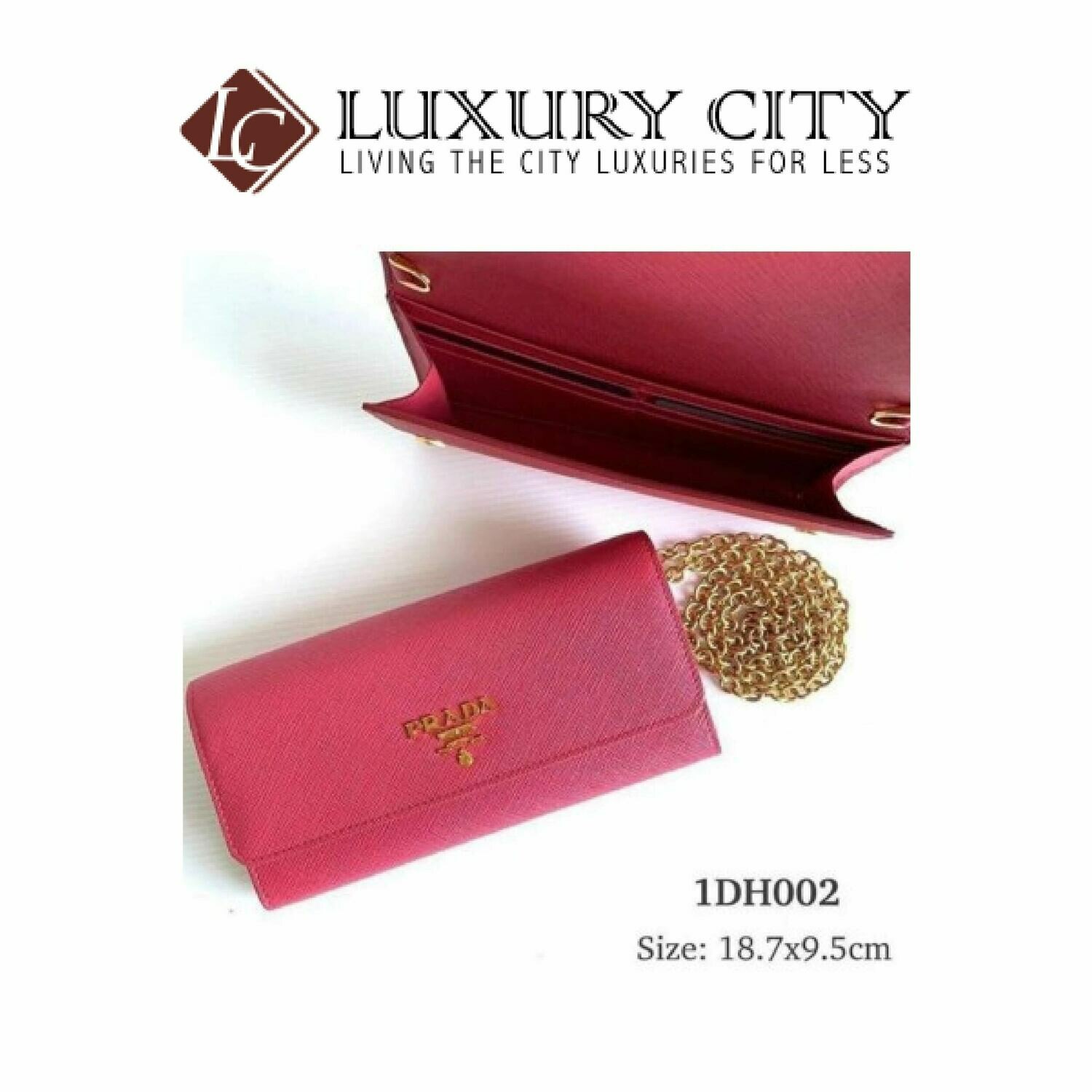 [Luxury City] Prada Saffiano Vernice Saffiano Plain Long Wallet Prada- 1DH002