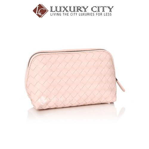 [Luxury City] Bottega Veneta Woven Cosmetic Pouch Cream