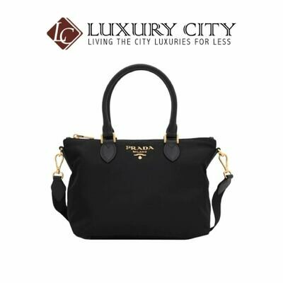 [Luxury City] Prada Tessuto Nylon &amp; Saffiano Leather Satcheol Bag Black Prada-1BA275