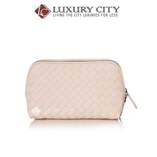[Luxury City] Bottega Veneta Woven Cosmetic Pouch Cream
