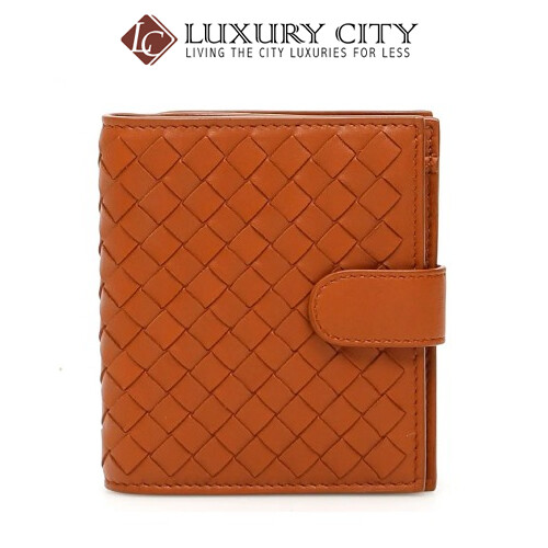 [Luxury City] Bottega Veneta Ntrecciato Wallet Orange Bottega-121059