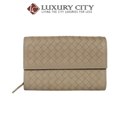[Luxury City] Bottega Veneta Intrecciato Nappa Wallet Grey Bottega-513940