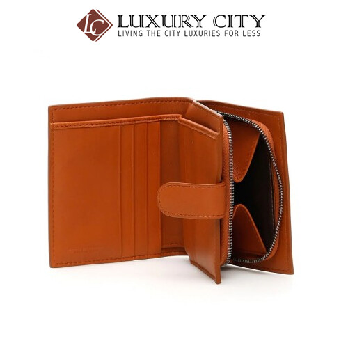 [Luxury City] Bottega Veneta Ntrecciato Wallet Orange Bottega-121059