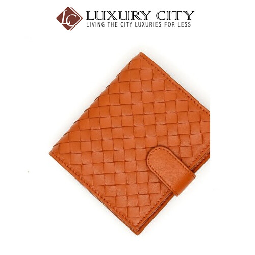 [Luxury City] Bottega Veneta Ntrecciato Wallet Orange Bottega-121059