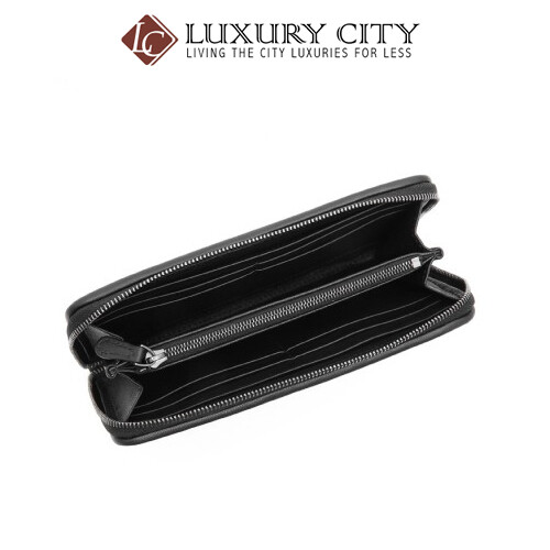 [Luxury City] Bottega Veneta Zip Around Wallet Black Bottega-506685