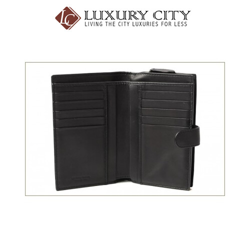 [Luxury City] Bottega Veneta French Wallet Black Bottega-121060