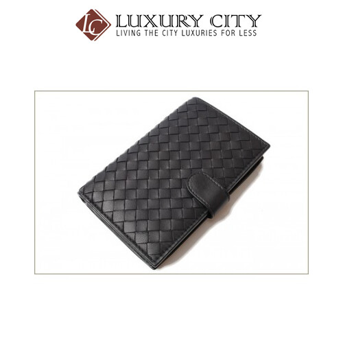 [Luxury City] Bottega Veneta French Wallet Black Bottega-121060