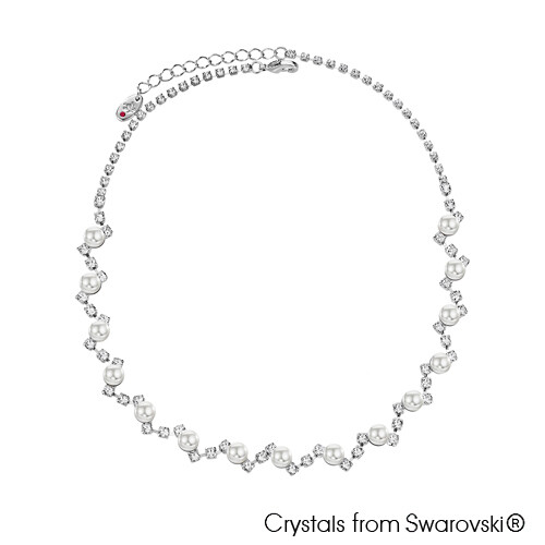 LUSH Swarovski Crystal Pearl Necklace