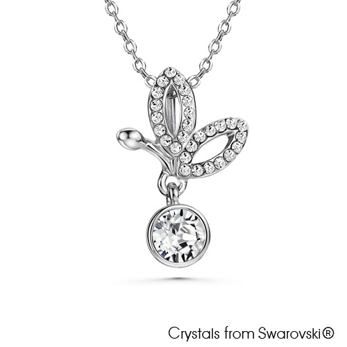 LUSH Butterfly Pure Rhodium Plated Necklace
