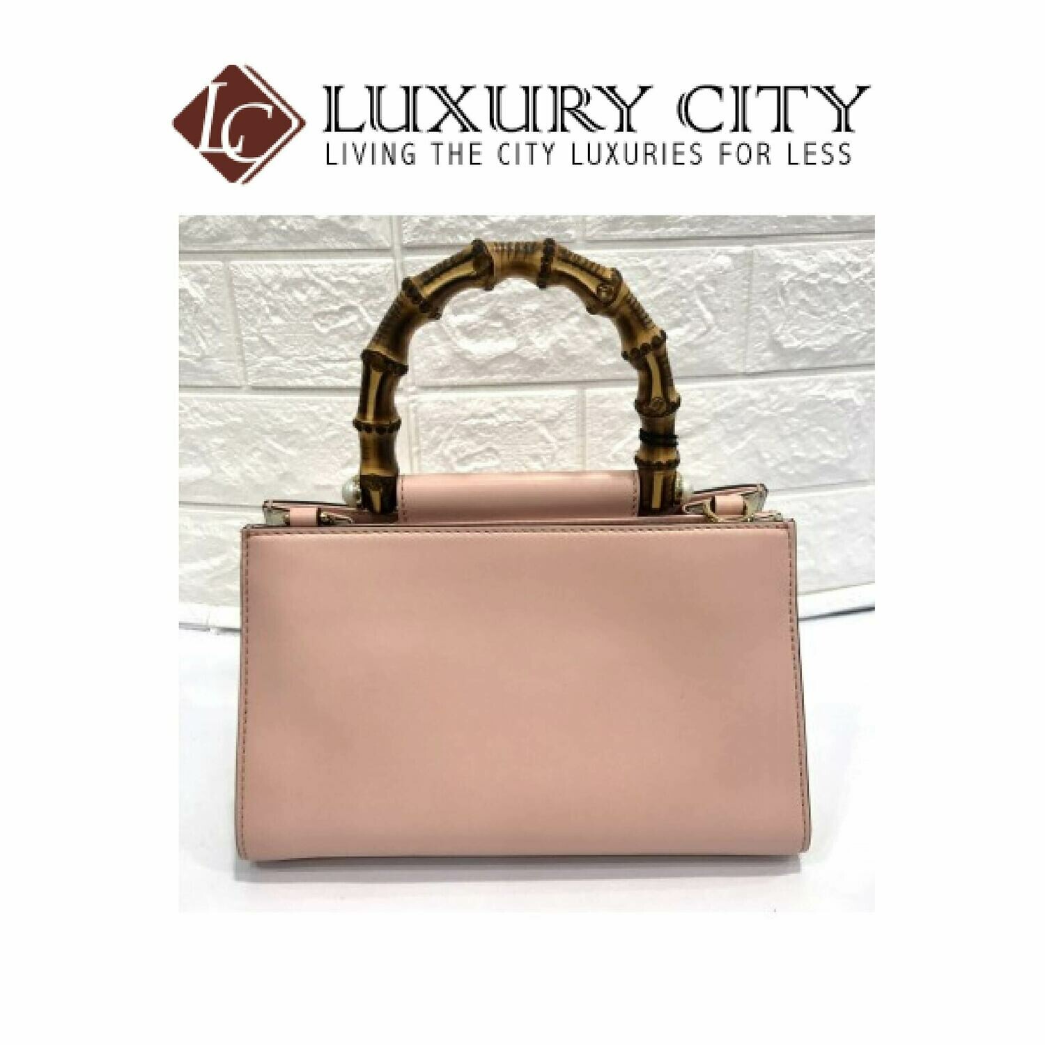 [Luxury City] Gucci Bamboo With Peal 2 Ways Carry Bag