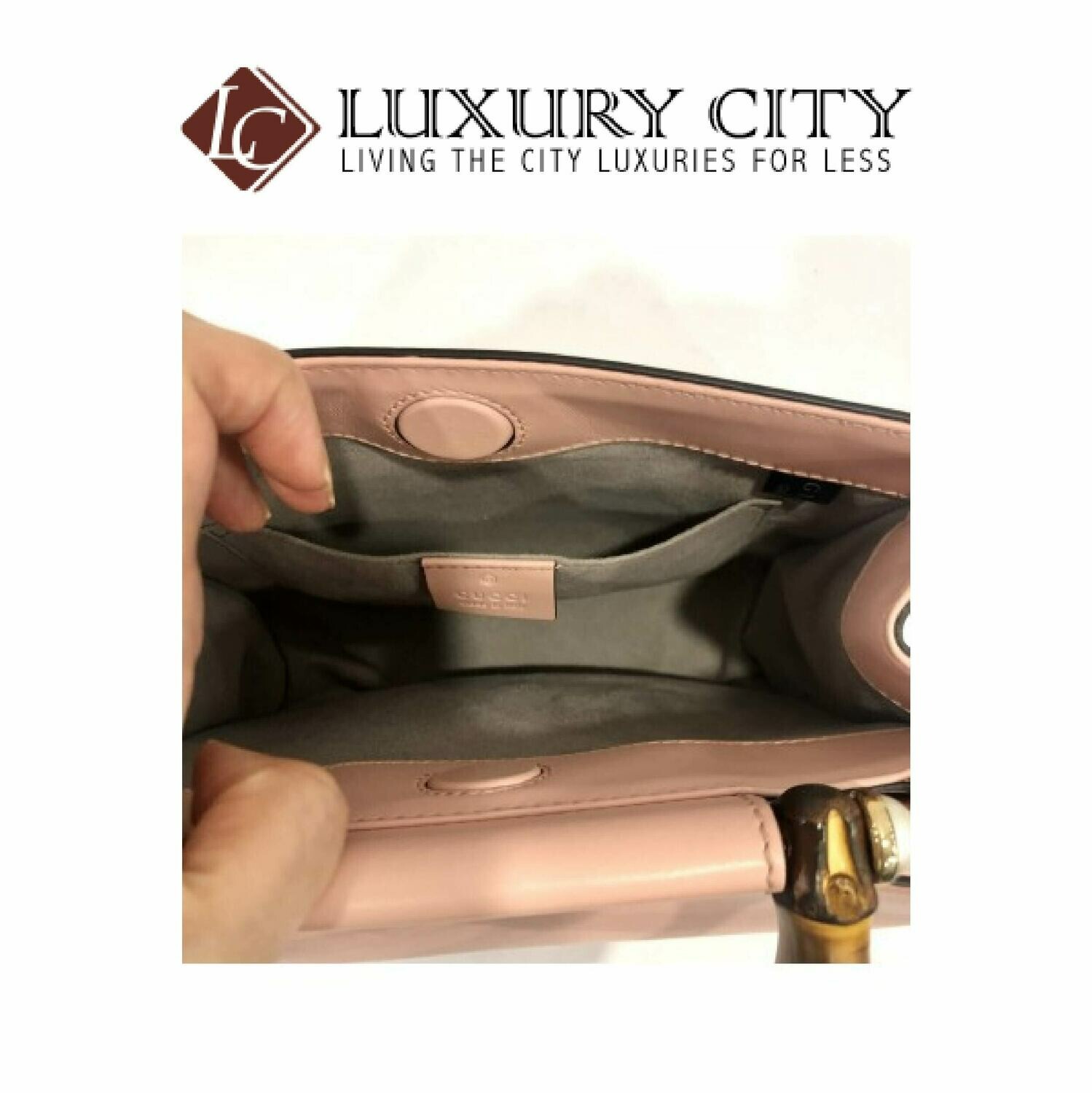 [Luxury City] Gucci Bamboo With Peal 2 Ways Carry Bag