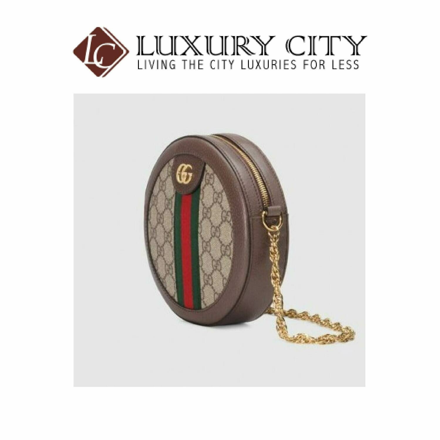 [Luxury City] Gucci Ophidia Mini GG Round Shoulder Bag Light Brown/Sand Gucci- 550618